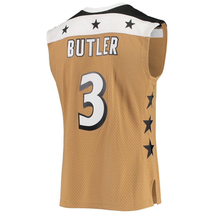 Men's Mitchell & Ness Caron Butler Gold Washington Wizards 2007-08 Hardwood Classics Swingman Jersey