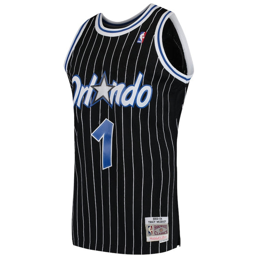 Orlando Magic Tracy McGrady 2003 Hardwood Classics Road Swingman Jersey By Mitchell & Ness - Black - Mens