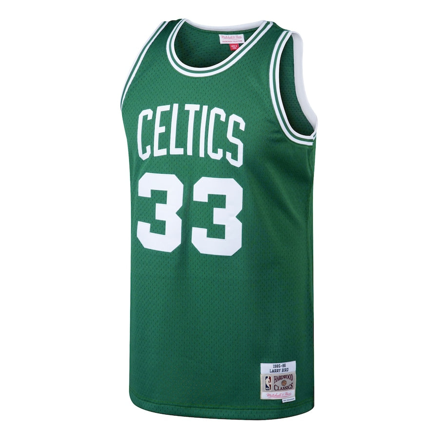 Boston Celtics Larry Bird 1985 Swingman Jersey By Mitchell and Ness - Kelly Green - Mens