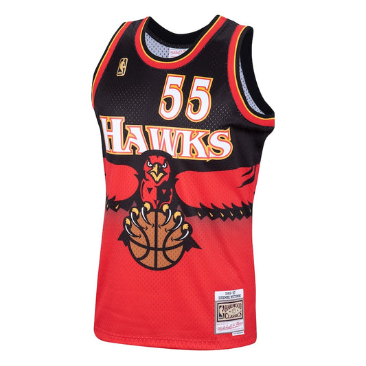 Atlanta Hawks Dikembe Mutombo 1996 Hardwood Classics Road Swingman Jersey By Mitchell & Ness - Scarlett - Mens