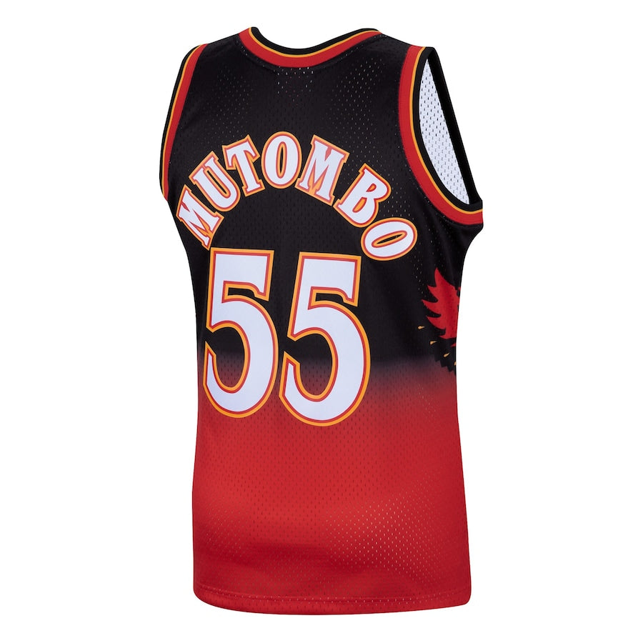 Atlanta Hawks Dikembe Mutombo 1996 Hardwood Classics Road Swingman Jersey By Mitchell & Ness - Scarlett - Mens