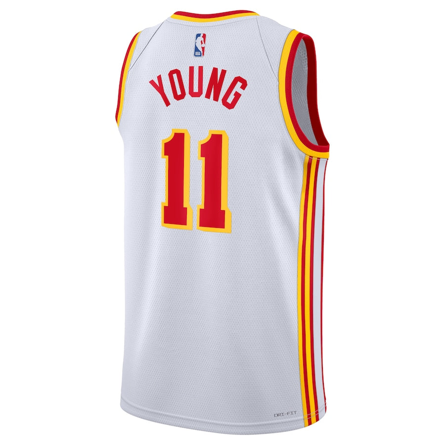 Atlanta Hawks Nike Association Edition Swingman Jersey - White - Trae Young