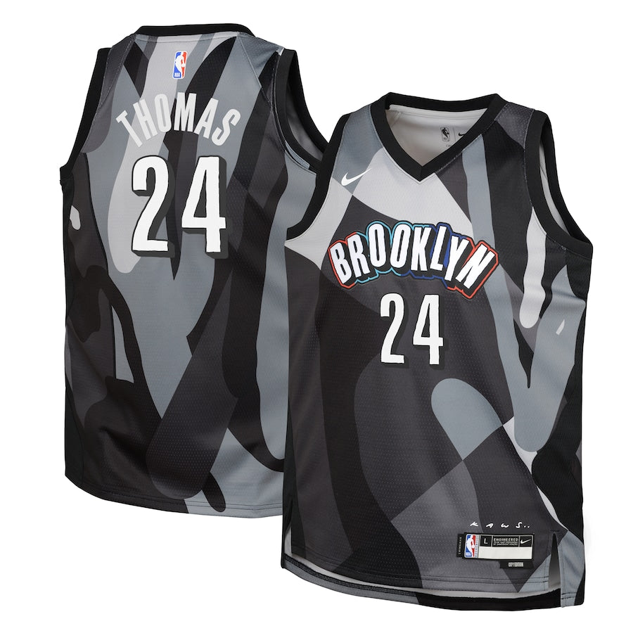 Brooklyn Nets Nike City Edition Swingman Jersey 2024 - Black - Cam Thomas