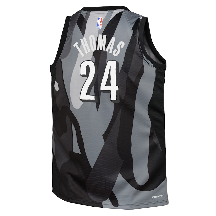 Brooklyn Nets Nike City Edition Swingman Jersey 2024 - Black - Cam Thomas