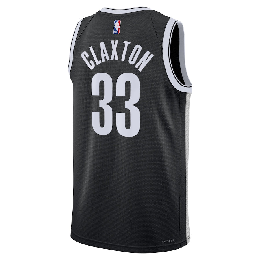 Brooklyn Nets Nike Icon Edition Swingman Jersey - Black - Nic Claxton