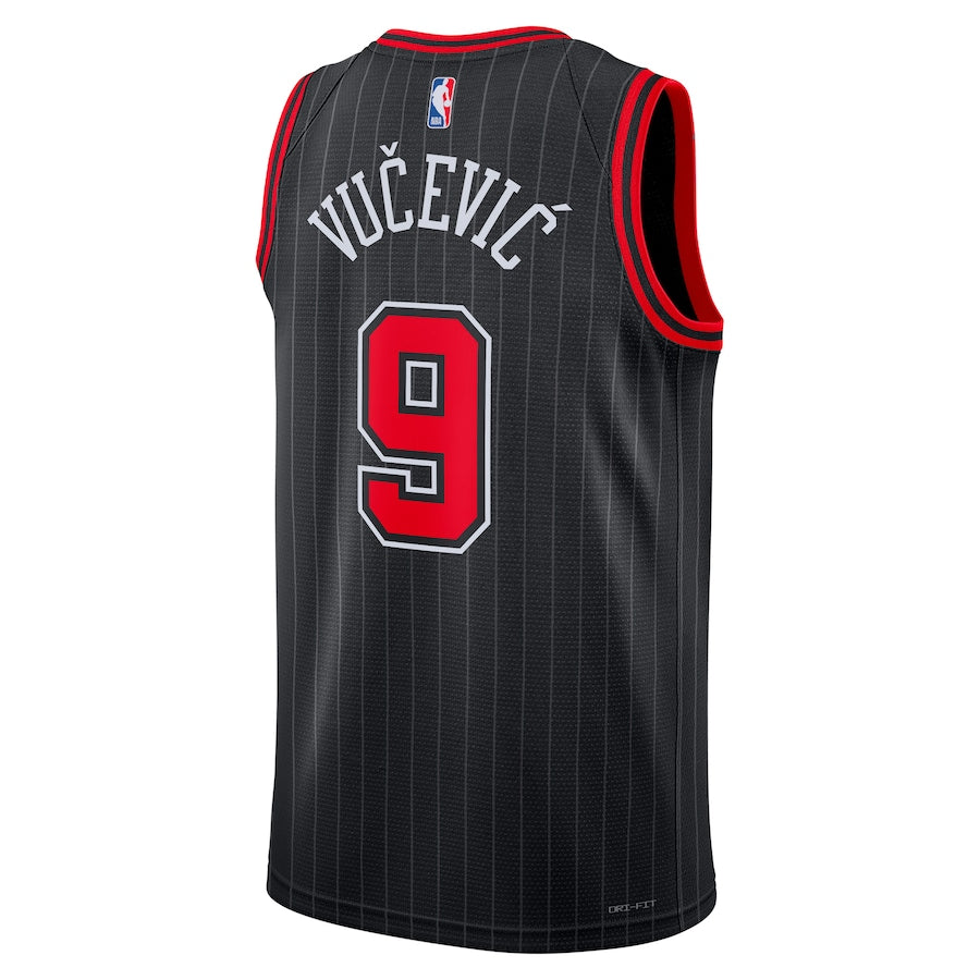 Chicago Bulls Jordan Statement Edition Swingman Jersey - Black - Nikola Vucevic