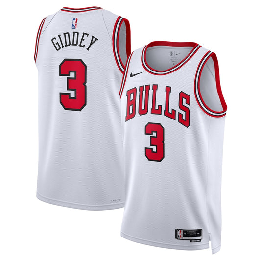 Chicago Bulls Nike Association Edition Swingman Jersey - White - Josh Giddey