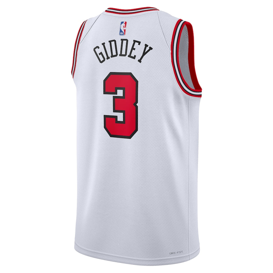 Chicago Bulls Nike Association Edition Swingman Jersey - White - Josh Giddey