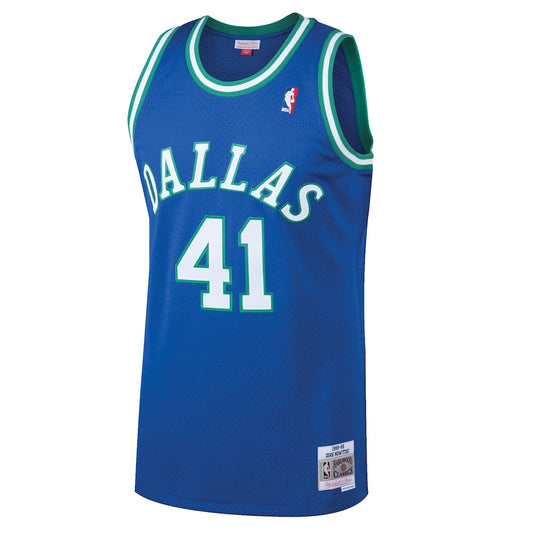 Dallas Mavericks Dirk Nowitzki 1998 Hardwood Classics Road Swingman Jersey By Mitchell & Ness - Royal - Mens