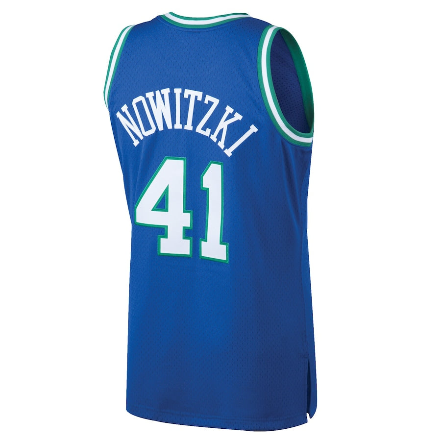 Dallas Mavericks Dirk Nowitzki 1998 Hardwood Classics Road Swingman Jersey By Mitchell & Ness - Royal - Mens