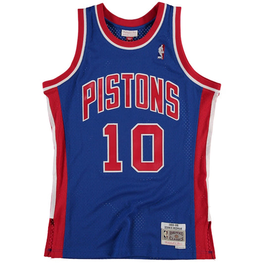 Detroit Pistons Dennis Rodman 1988 Hardwood Classics Road Swingman Jersey By Mitchell & Ness - Royal - Mens