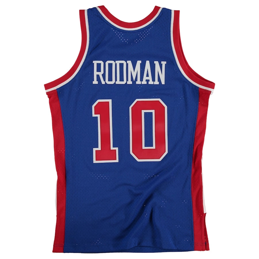 Detroit Pistons Dennis Rodman 1988 Hardwood Classics Road Swingman Jersey By Mitchell & Ness - Royal - Mens