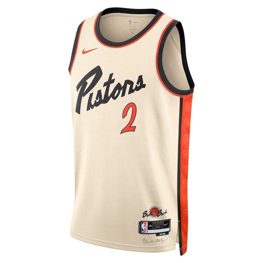 Detroit Pistons Nike City Edition Swingman Jersey 2024 - Creme - Cade Cunningham