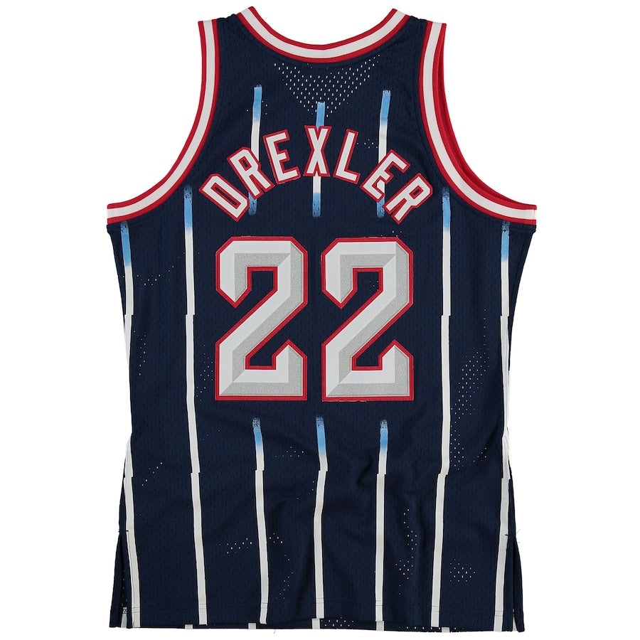 Houston Rockets Clyde Drexler Hardwood Classics Road Swingman Jersey by Mitchell & Ness - Mens