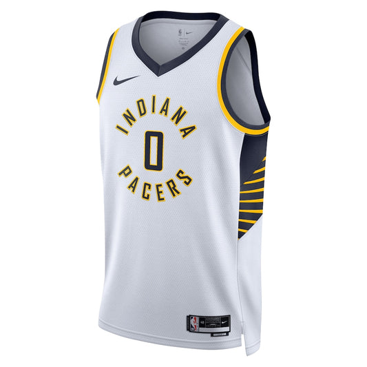 Indiana Pacers Nike Association Edition Swingman Jersey - White - Tyrese Haliburton