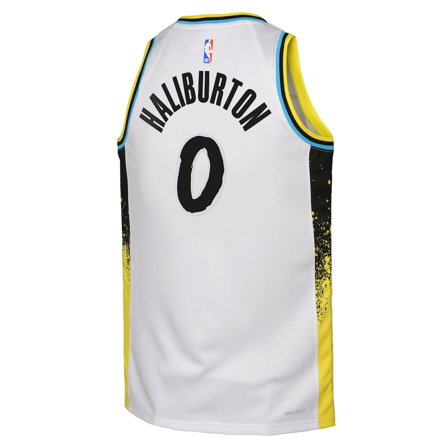 Indiana Pacers Nike City Edition Swingman Jersey 2024 - White - Tyrese Haliburton