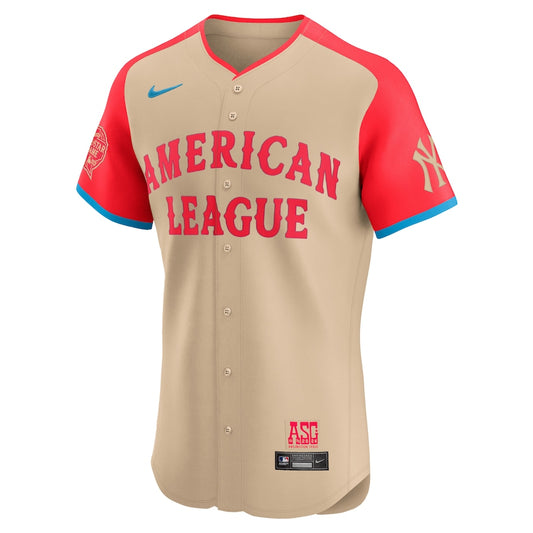 Men's American League Aaron Judge Nike Cream 2024 MLB All-Star Game Elite Player Jersey