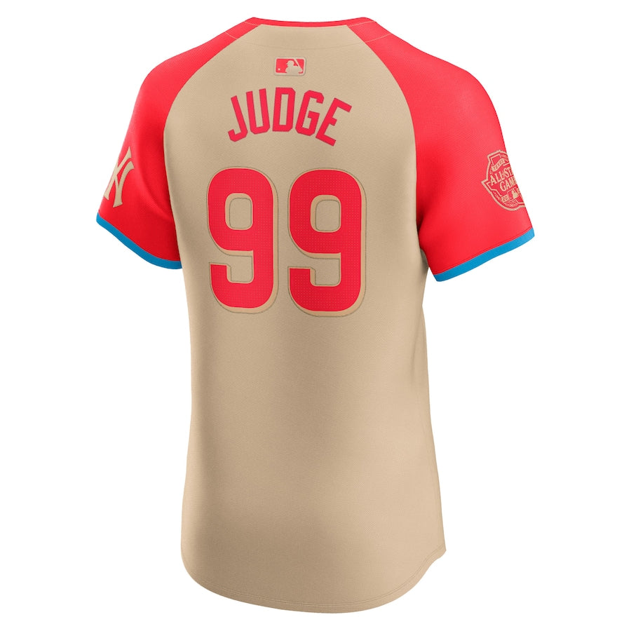 Men's American League Aaron Judge Nike Cream 2024 MLB All-Star Game Elite Player Jersey