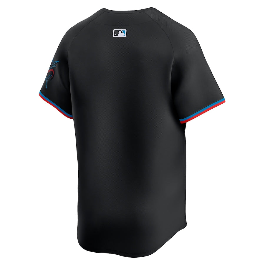 Men's Miami Marlins Nike Black Alternate Limited Jersey