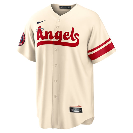 Men's Los Angeles Angels Nike Cream City Connect Replica Team Jersey