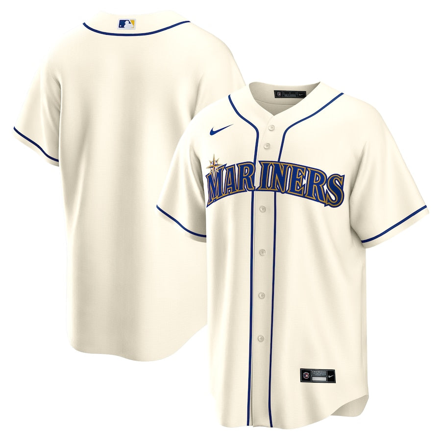 Men's Seattle Mariners Nike Cream Alternate Replica Team Jersey