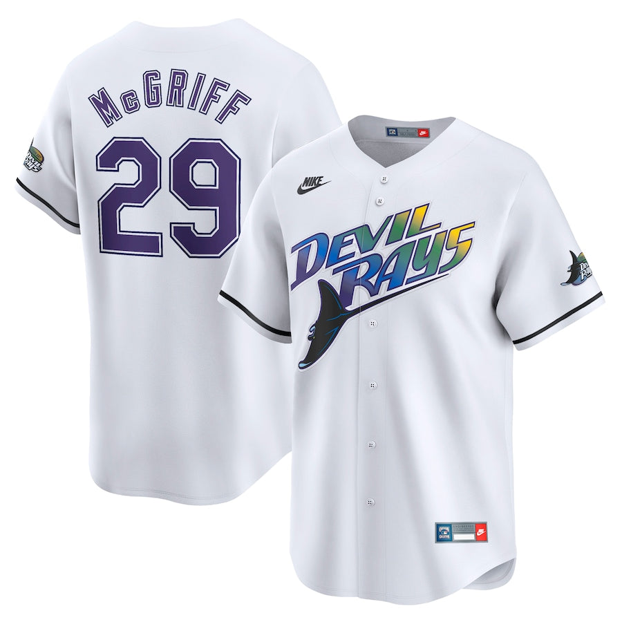 Men's Tampa Bay Rays Fred McGriff Nike White Throwback Cooperstown Limited Jersey