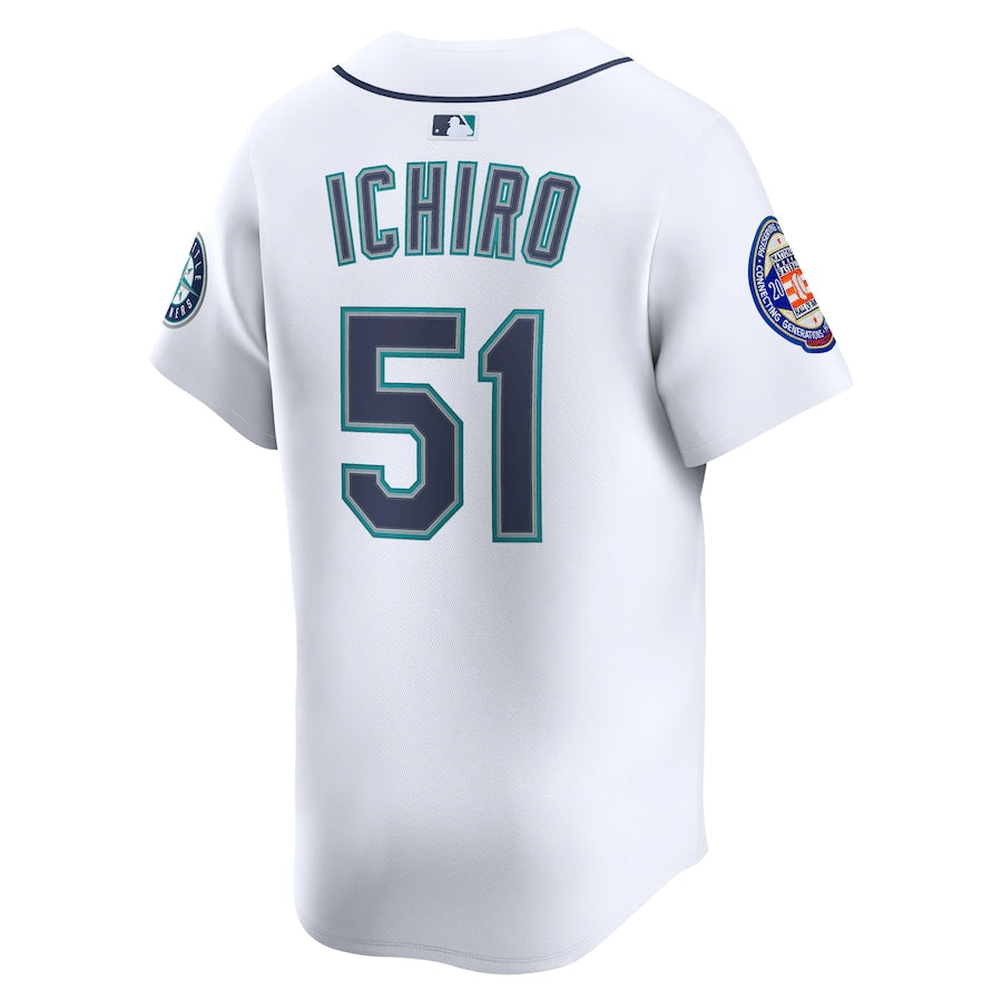 Men's Seattle Mariners Ichiro Suzuki Nike White 2025 National Baseball Hall of Fame Nike Home Limited Player Jersey