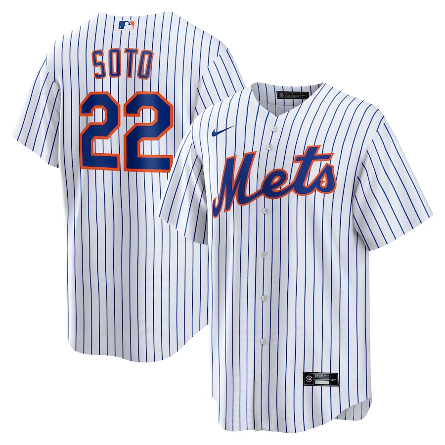 Men's New York Mets Nike White Home Replica Player Jersey