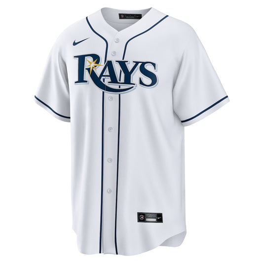 Men's Tampa Bay Rays Junior Caminero Nike White Home Replica Player Jersey