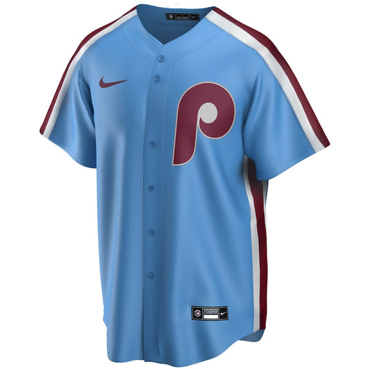 Men's Philadelphia Phillies Mike Schmidt Nike Light Blue Road Cooperstown Collection Replica Player Jersey