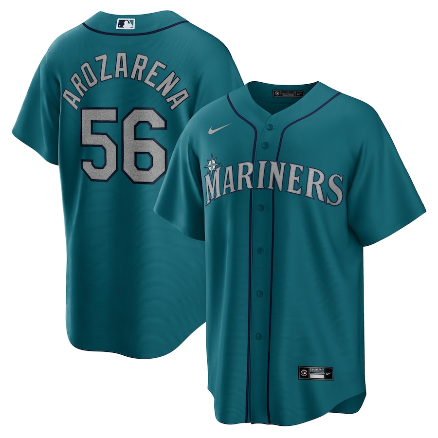 Men's Seattle Mariners Randy Arozarena Nike Aqua Alternate Replica Player Jersey