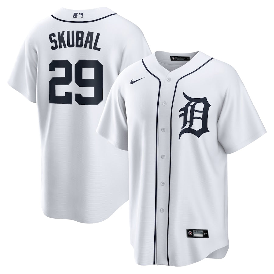 Men's Detroit Tigers Tarik Skubal Nike White Home Replica Jersey