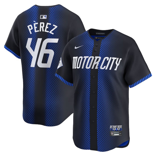 Men's Detroit Tigers Wenceel Perez Nike Navy 2024 City Connect Limited Jersey