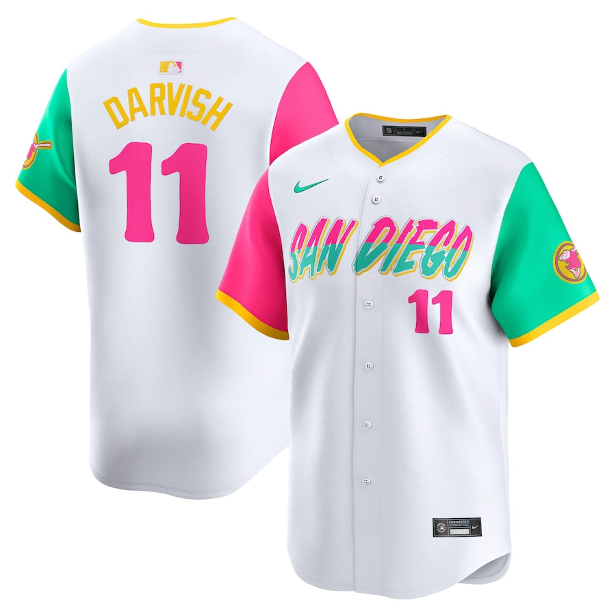 Men's San Diego Padres Yu Darvish Nike White City Connect Limited Player Jersey