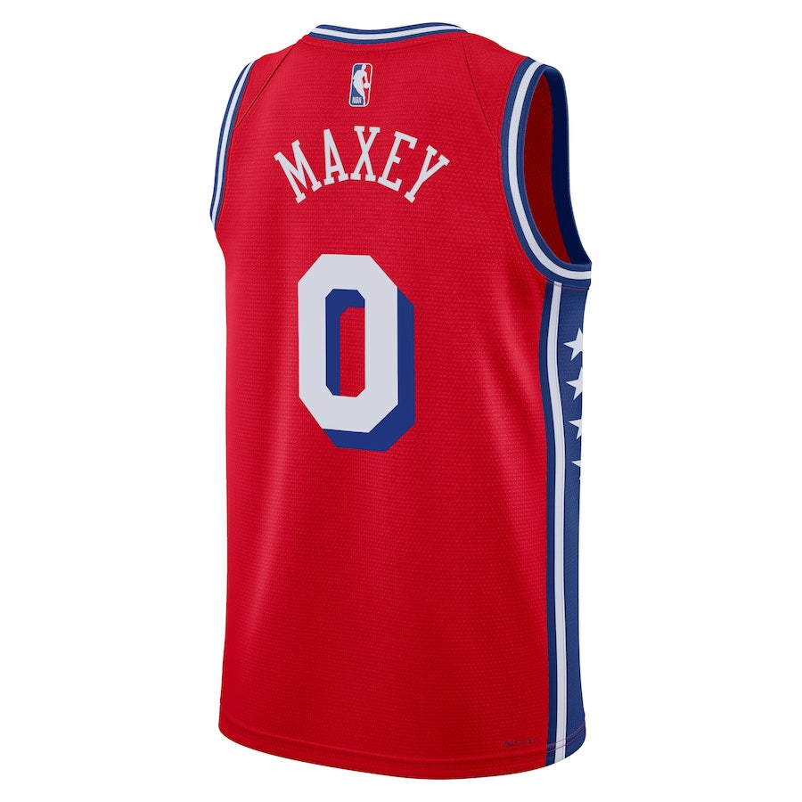 Philadelphia 76ers Jordan Statement Edition Swingman Jersey - Red - Tyrese Maxey