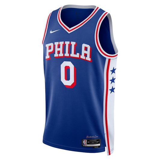 Philadelphia 76ers Nike Icon Edition Swingman Jersey - Navy - Tyrese Maxey