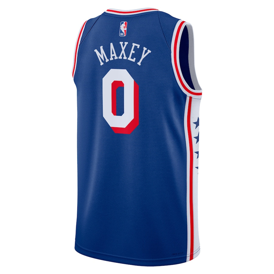 Philadelphia 76ers Nike Icon Edition Swingman Jersey - Navy - Tyrese Maxey