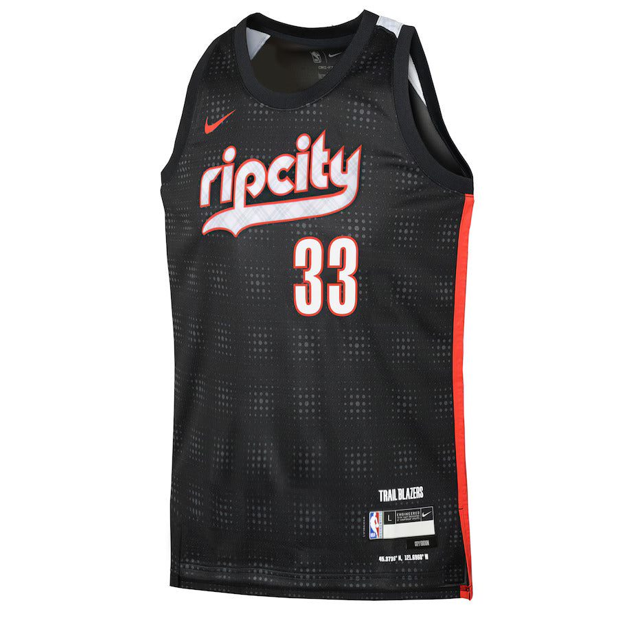 Portland Trail Blazers Nike City Edition Swingman Jersey 2024 - Black - Toumani Camara