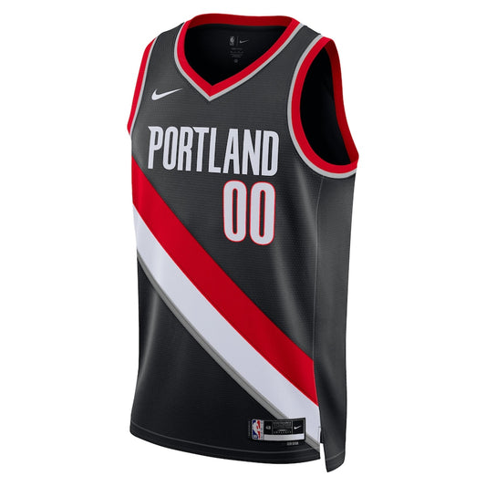 Portland Trail Blazers Nike Icon Edition Swingman Jersey - Black - Scoot Henderson