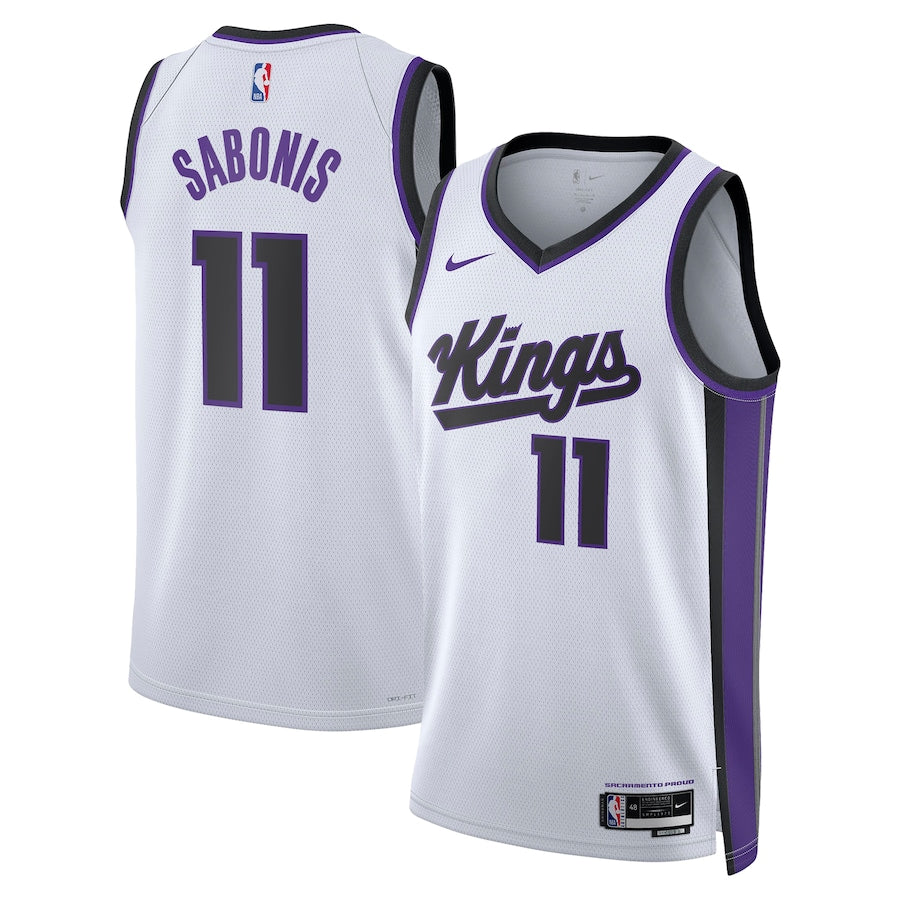 Sacramento Kings Nike Association Edition Swingman Jersey - White - Domantas Sabonis