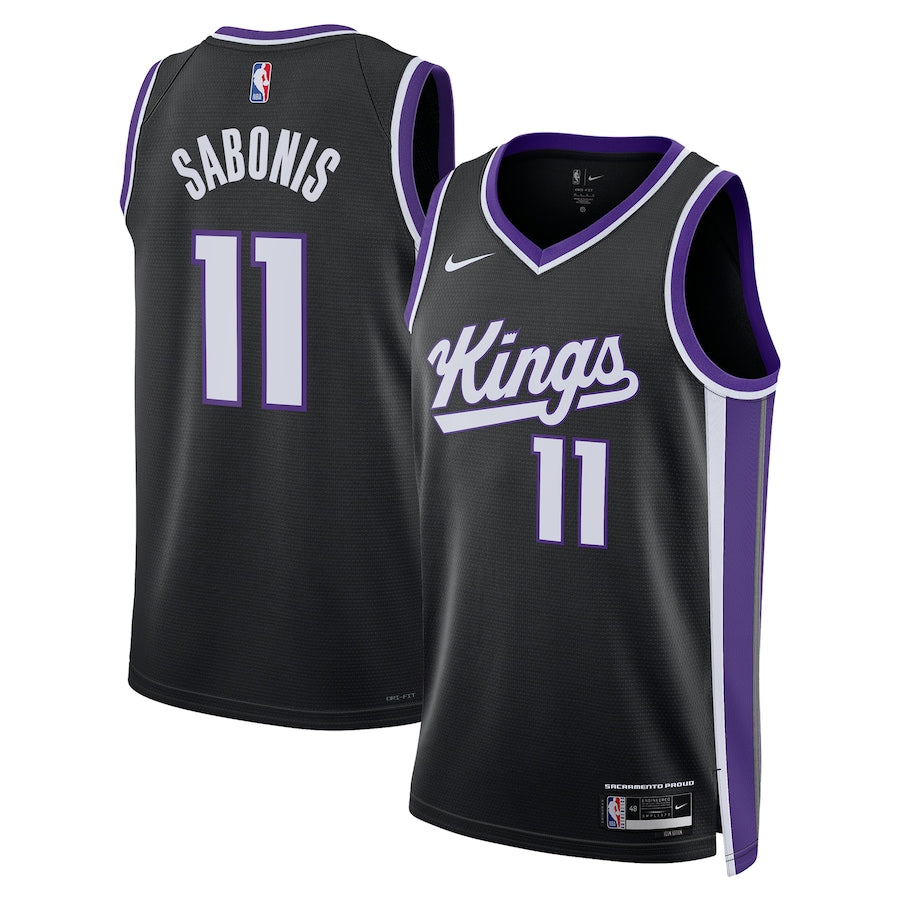 Sacramento Kings Nike Icon Edition Swingman Jersey - Black - Domantas Sabonis