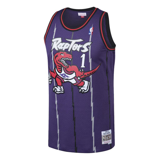 Toronto Raptors Tracy McGrady Hardwood Classics Road Swingman Jersey by Mitchell & Ness- Mens