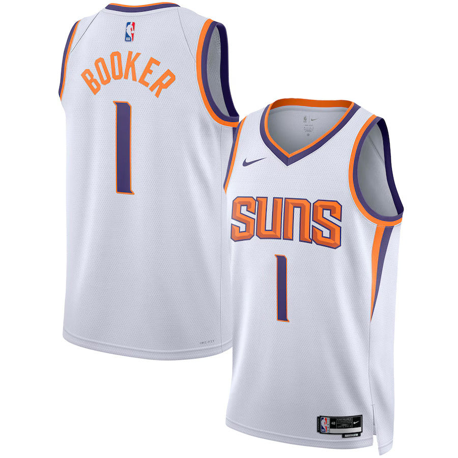 Nike Devin Booker White Phoenix Suns Swingman Jersey