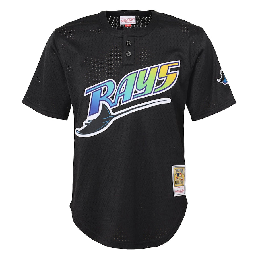 Tampa Bay Rays Wade Boggs Mitchell & Ness Black Cooperstown Collection Mesh Batting Practice Jersey