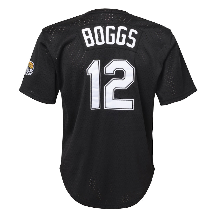 Tampa Bay Rays Wade Boggs Mitchell & Ness Black Cooperstown Collection Mesh Batting Practice Jersey